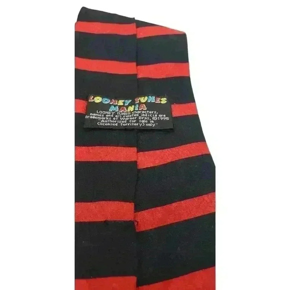 Vintage Looney Tunes Neck Tie 1995 Bugs Daffy Pepe Le Pew Taz Martin Martian - Picture 7 of 10